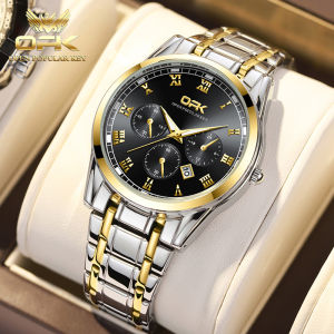 OPK resmi autentik jam tangan pria dewasa 2025 anti air mode santai bercahaya kalender tali jam baja tahan karat jam tangan