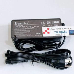 Sạc Laptop Dell 19.5V - 4.62A / Đầu kim Lớn 7.4mm x 5.0mm (Hiệu BAMBA)