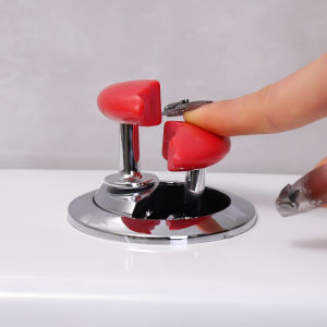 【On Sale】2Pcs Heart Shaped Toilet Press Button Muti-colored Creative Bathroom Water Closet Home Supplies