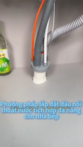 Bộ Đầu Nối Ống Thoát Nước 5 Trong 1 – Chống Mùi Ngăn Côn Trùng Chống Trào Ngược Cho Bồn Rửa & Máy Giặt