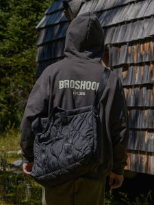 Broshood Bros Affd 24aw Japanese Loose Light Fleece Logo Printed Hoodie