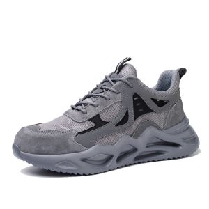 DINGGU | Mens Winter Lightweight Breathable Wear-resistant Insulated Steel Toe Puncture Resistant Safety Shoes