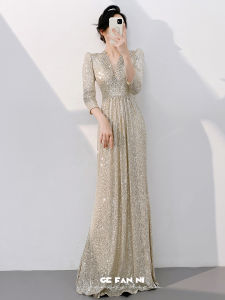 Elegant Banquet Mermaid Sequin Evening Gown