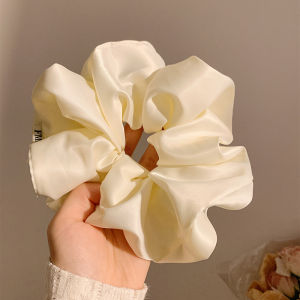 Elegant Korean Style Blue Hair Accessories for Women with Ultra Large Satin Hair Band Low Bowling Hairdo High End Hair Accessories