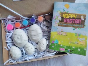 Easter Themed Plaster painting kit and Coloring and activity booklet