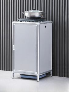 Modern Simplified Aluminum Alloy Gas Stove Cabinet Home Use Liquid Propane Storage Cabinet Multi-Function Kitchen Furniture