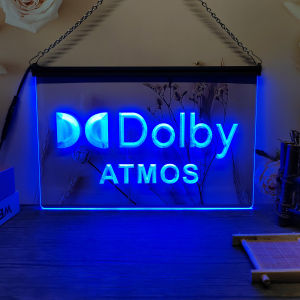 Dolby Atmos LED Neon Sign-3D แกะสลัก Wall Art สําหรับ Homeห้องห้องนอนสํานักงานตกแต่งบ้านฟาร์ม