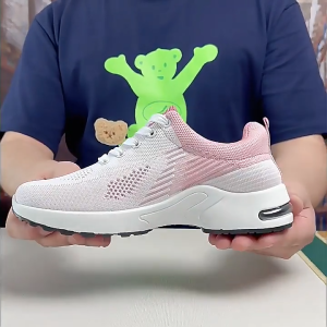 Women Korean LightWeight Leisurel Style Mesh JoggingShoes Breathable Sneakers Air Cushion For Women Running Rubber Shoes