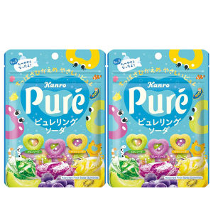 New Pure Soft Candy Lemon Plum Juicy Snack Kanro Traditional Candy Series Multiple Flavors in One Bag Japanese Product 56g
