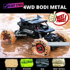 Mobil Remote Control 4WD Rock Crawler Offroad Mainan RC Remot Kontrol Besar Jumbo Bisa Di Cas