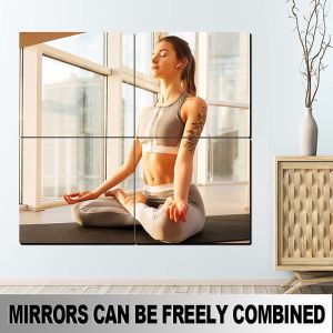 【HD Explosion-proof Mirror】5pcs/set Mirror wall sticker Mirror HD full-body Wall mirror whole body self-adhesive wall-mounted