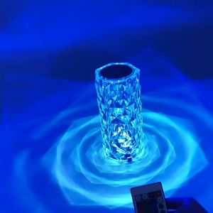 Crystal Rose Lamp (UPGRADED SIZE) - 16 Color RGB - Rechargeable - Table Lamp - Romantic - Ambience Light - Atmosphere