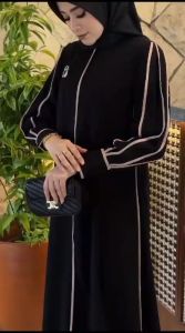 BBB - Aliyah Dress S M L XL XXL - Gamis Lebaran Wanita Muslim Model Abaya Aksen Lisban