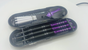 3Pcs Darts 23g Steel Tip Darts with 3Pcs Flights 6Pcs Shaft 3Pcs O Ring 3Pcs Darts Pin Dart Case