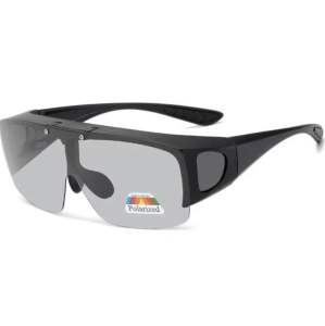 Large Frame Clip on Fit Over Sunglasses ( Matt Black)
