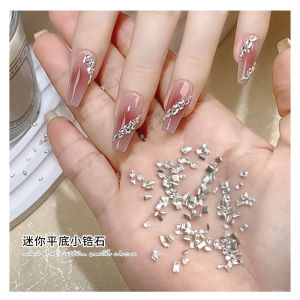 Internet Hot Maillard Nail Art Small Size Pointed Bottom Zircon Fancy Shape Diamonds Super Flash Mini White Micro Zirconium Nail Jewelry