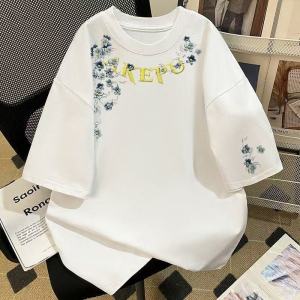 YEBO | Oversized Short Sleeve Cotton T-Shirt for Men and Women Summer