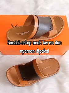 yongkidz original premium sandal anak laki laki slop empuk nyaman di pakai sehari hari