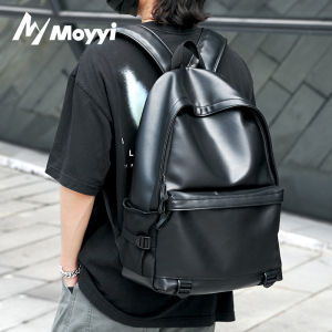 MOYYI Large 16" Laptop Backpacks For Men Waterproof Multi Pockets Laptop Compartment Large Capacity Leather Travelling Backpack Man Notebook Bag For Commuter Work Office