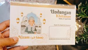 Undangan Khitan | Undangan Sabuk Tasyakuran Khitan 100pcs | Undangan Terlaris 2023 | SERI K.46