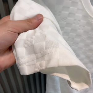 Kaos Lengan Pendek Kotak-kotak Pria-Drying Gingham Check Mens Short Sleeve T-shirt Solid Color Casual round Neck