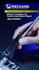 MECHANIC | MECHANIC RP-11 Silicone Tip Tweezers Anti Magnetic Stainless Steel Precision Tool for Phone Camera Lens Chip Repair