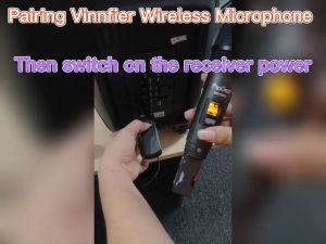 VINNFIER FlipGear WM1000U UHF Wireless Microphone Professional Mikrofon Dynamic Handheld Mic with Rechargeable Battery