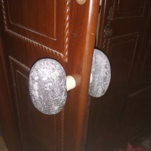 Retro Natural Pebble Stone Door Pulls Handles Wooden Cabinet Glass Door Handles Creative DIY Mineral Rock Hardware