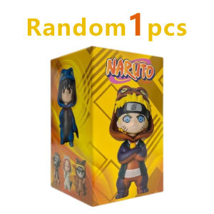 Bandai | Anime 8cm Naruto 9pcs Set Random Blind Box Haruno Sakura Kakashi Sasuke Action Figure Movie Model Toy Birthday Christmas Gift