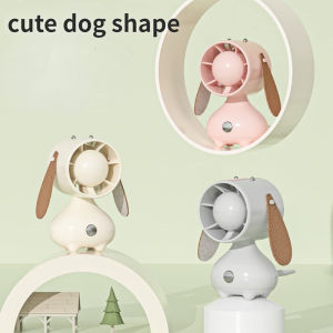 Mini Portable USB Rechargeable Handheld Fans Cute Cartoon Puppy Design 3-speed Small Air Cooler Personal Lightweight cool Fans
