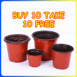 Buy 10 Take 10 Free: Plastic Flower Pot Seedlings & Nursery Pots
