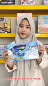 Mainan Anak TRC-029 RC POLICE DEFORM ROBOT Mainan Mobil Robot Polisi Otomatis Bisa Berubah Otomatis