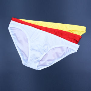 Mens Low Waist Triangle Briefs Tight Fit Quick Dry Smooth Sporty Pure Color Inner Shorts Breathable Soft And Elastic