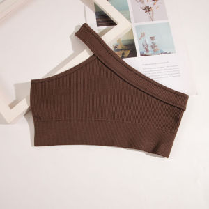 CHRLEISURE Sports Bra Ribbed Seamless Underwear Women Crop Top Elastic Slim Vest Fitness Push Up Brasier Outdoor Sportswear