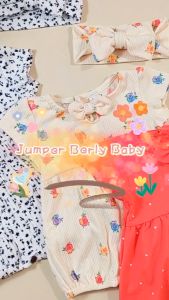 Berly Romper Bayi Free Bandana SNI - Jumper Bayi Perempuan Bonus Headband
