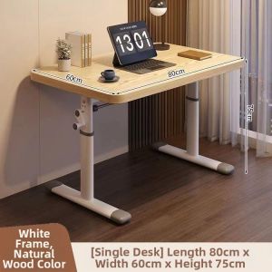 Height Adjustable Manual Crank Bedside Desk Study Table