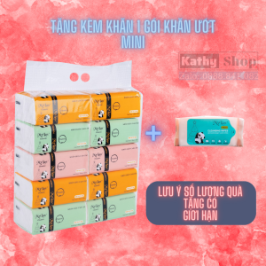 Lốc 5 Gói Giấy Ăn Tết Giáp Thìn Giấy Rút Lụa Mylan Quả Táo/Hoa Cúc Cao Cấp Siêu Dai và Mềm Mịn