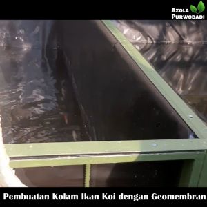 Plastik HDPE Geomembran 300 micron 6 x 14 meter untuk kolam / tambak