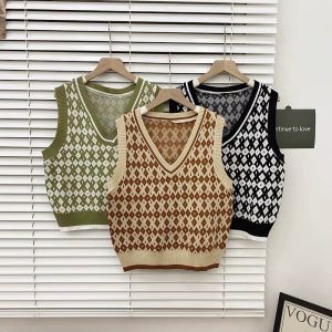 Áo Gile Len Cổ Viền V Hoạ Tiết Thoi