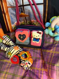 Spicy Young Adult Original Shoulder Messenger Handbag Female 2024 New Arrival Color Matching Hello Kitty Cartoon Love Shoulder Bag