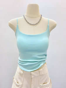 เสื้อกั๊กสีลูกกวาดแบบมีแผ่นรองหน้าอก ชุดชั้นในแบบมีสายเดี่ยว ชุดฤดูร้อน Pure Desire ที่รัดรูปได้ สำหรับผู้หญิง ชุดทำงาน ชุดทำงาน