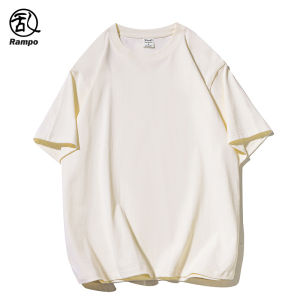 Mens Short Sleeve T-Shirt 5A Antibacterial 260g Pure Cotton Half Sleeve Base Shirt Korean Style Solid Color Inner Wear Base Tee