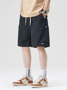 ROMON | กางเกงขาสั้นสำหรับผู้ชาย ใส่ทำงานหน้าร้อน แห้งไว แบบหลวม 5 นิ้ว