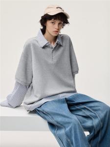 Áo Thun Polo Kẻ Sọc Phong Cách Đại Học Dài Tay Cổ Bẻ Thời Trang Thường Ngày Mùa Thu Cho Nam Và Nữ