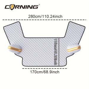 Summer Car Windshield Cover Sun Protection Magnetic Windproof Car Covers for Front Window All Weather Sun Shade for Most Cars