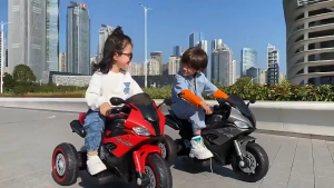 606 Childrens Electric Tricycle Motorcycle Ride-on Car 6V Rechargeable Large Toy led with music