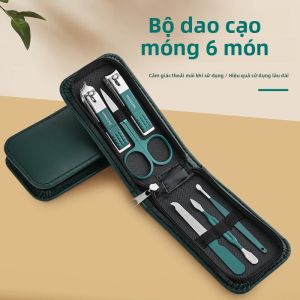 Bộ Dụng Cụ Cắt Móng 6 Món Dành Cho Nam Và Nữ Dụng Cụ Làm Móng Và Làm Đẹp Gia Dụng Di Động Chất Liệu Thép Carbon Dùng Cho Móng Tay Và Móng Chân