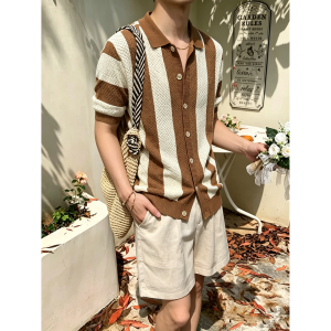 OUMULONG | Elegant Comfort Breathable Mens Polo Shirt Short Sleeve