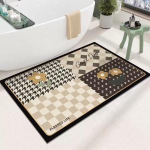 Quick Dry Absorbent Silicon Dendroid Mat for Kitchen And Bathroom Home Use Anti Slip Entrance Door Mat Bedroom Floor Rug