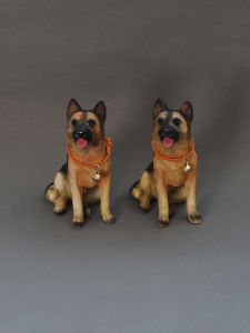 Artificial Police Dog German Shepherd Dog Small Ornaments German Panther Doll Handicraft Car Decoration Rockery Bonsai Landscape